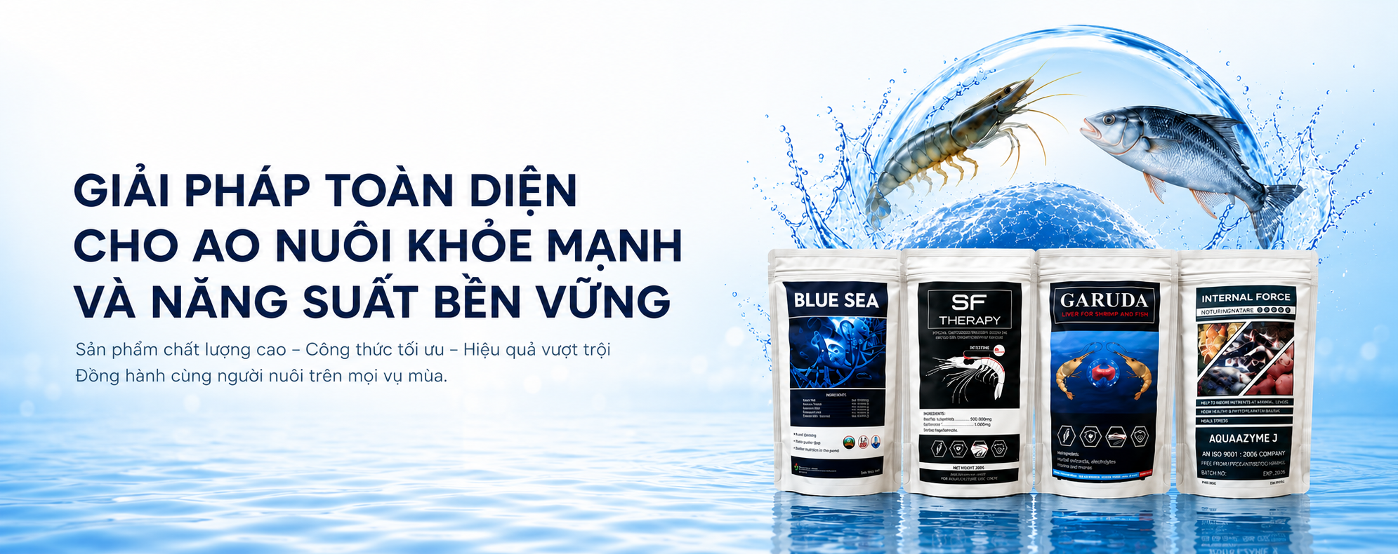 Quaker Aqua - sản phẩm và giải pháp cho ao nuôi